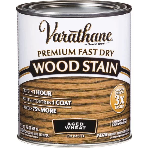 Varathane 333660 Premium Fast Dry Wood Stain, Aged Wheat, 1 Quart
