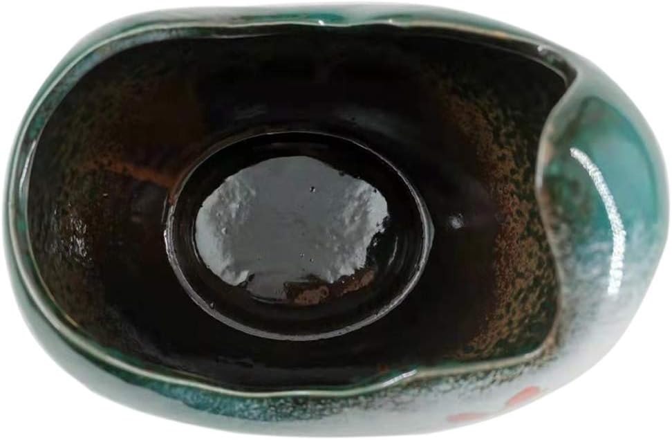 Egg Crack Design Blue Planter Pot for Orchid Ceramic Planter Succulent Plant Pots Without Drainage Hole Orchid Container Indoor Gardening(Teal Blue)