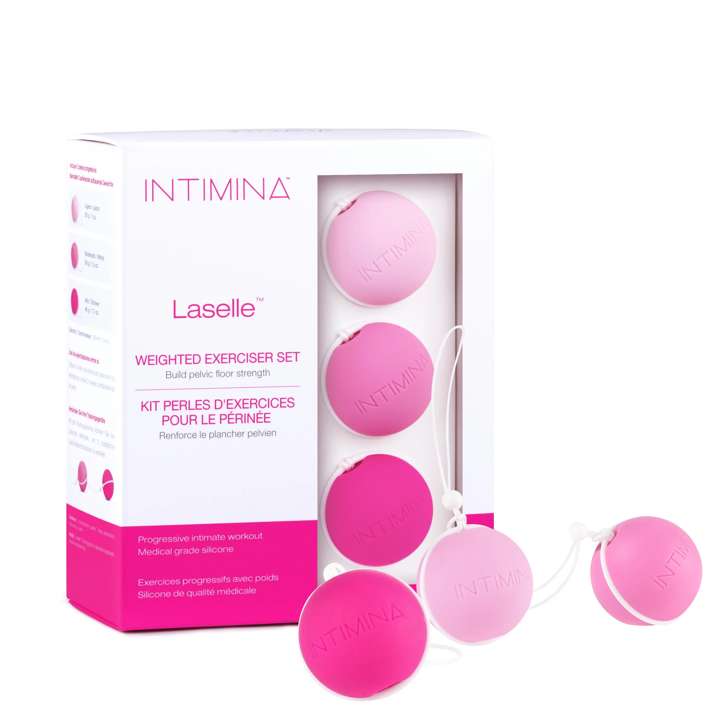 Intimina Laselle Routine Exercise Balls Set - Women's Three Pelvic Floor Weights