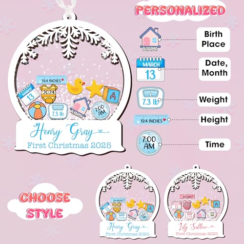 DIY Christmas Ornaments 2025, Family Stockings Ornament for Christmas, Family of 3, 4, 5, 6, 7, 8 Ornament with Dog, Cat, Customized Ornaments for Tree, Home Sweet Home, House Decoration HH624