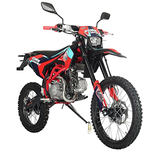 X-PRO 150 Dirt Bike Storm DLX 150 4-Speed Manual Transmission with All Lights, Electric/Kick Start, Big 19