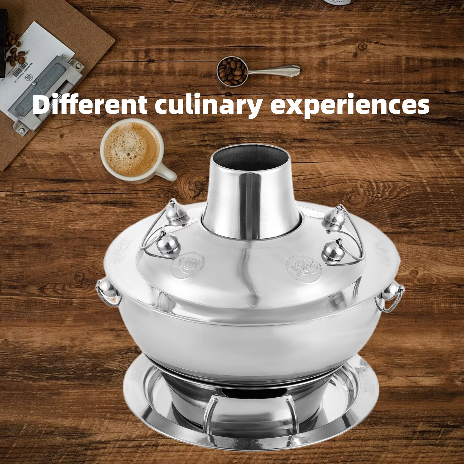 1.9QT/2.3QT Chinese Style Stainless Steel Shabu Hot Pot Instant-boiled Hotpot,LKS-8380