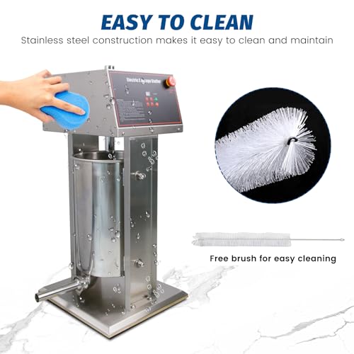 Electric Sausage Stuffer Machine - Hakka Sausage Stuffer, Precision Craftsmanship, Fast Electric Sausage Filling Machine, 20L/44LB