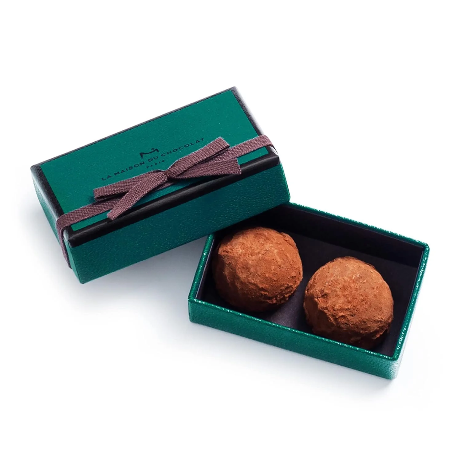 Premium Dark Chocolate Truffles Gift Box - 2Pcs Gourmet French Chocolate