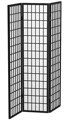 Red Lantern 6 ft. Tall Window Pane Shoji Screen-Natural-4 Panels Room Divider