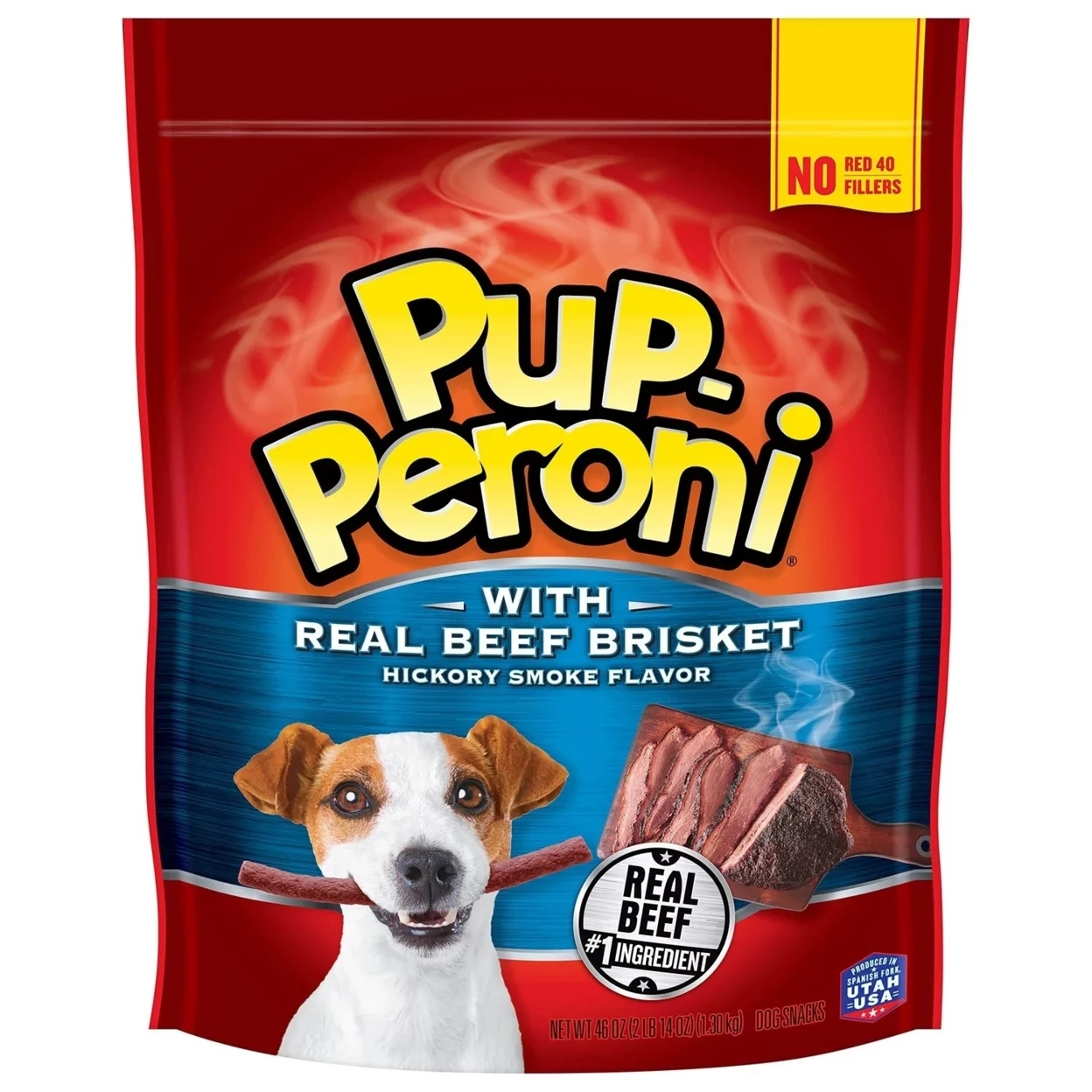 Pup-Peroni Dog Treats with Real Beef Brisket Hickory Smoked Flavor (46 Ounce)
