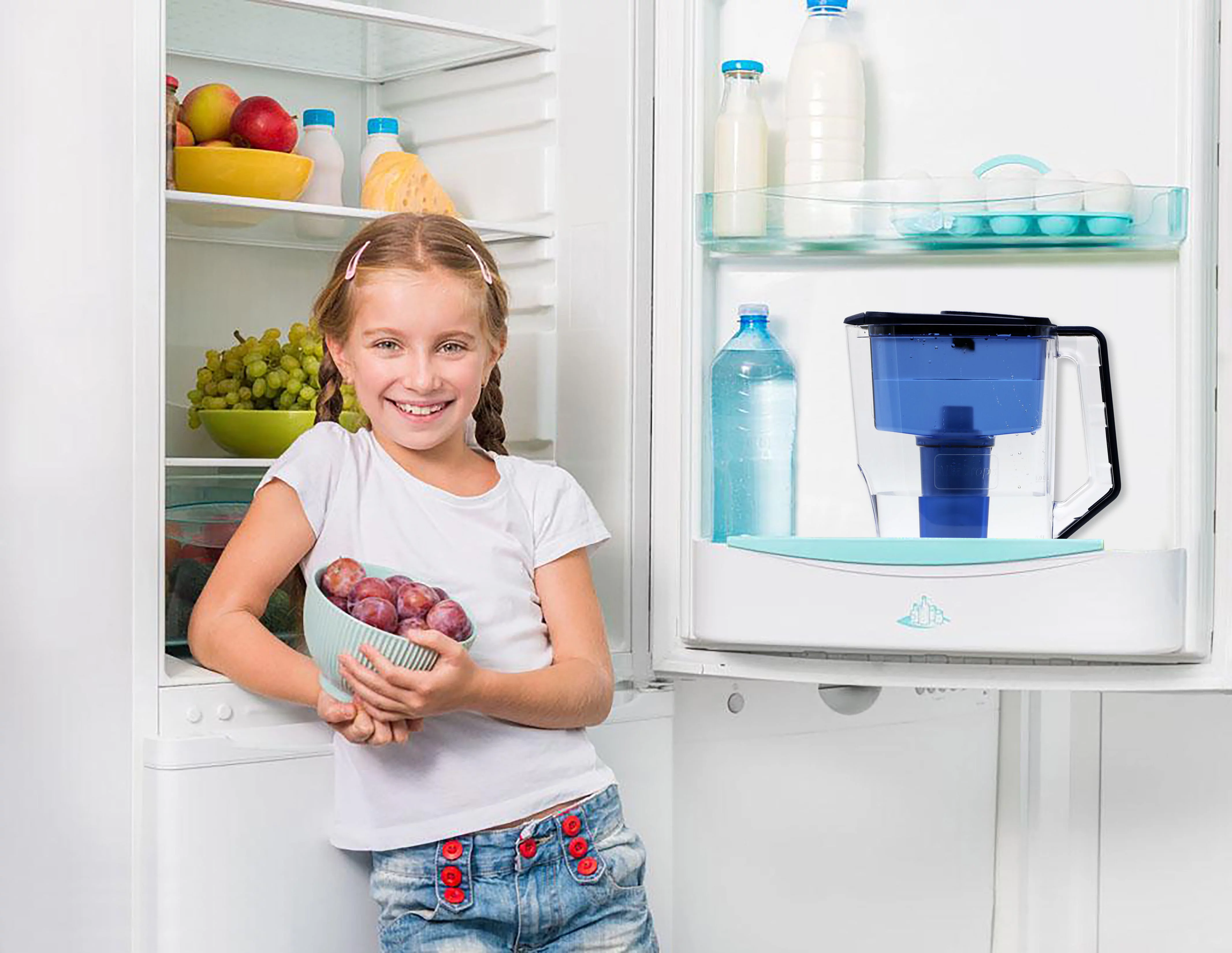 ALKA Super Alkaline Water pitcher - Premium Water Alkalizer & Purifier, for Cleaner Drinking Water, Ionized Replaceable Filter