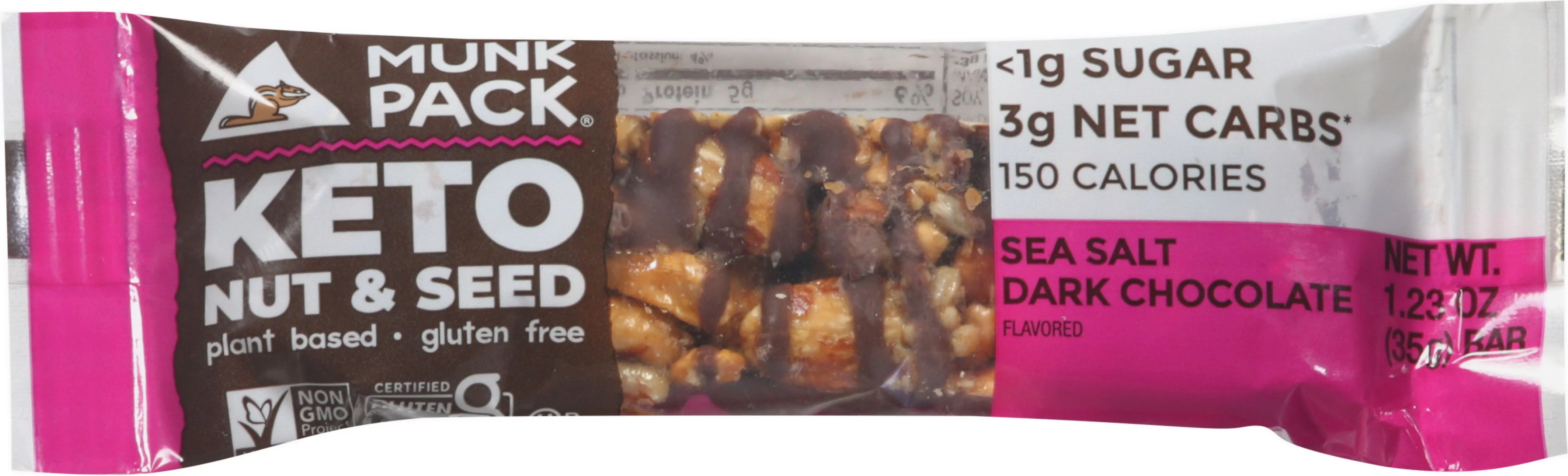 Munk Pack  1.23 oz Keto Nut & Seed Sea Salt Dark Chocolate