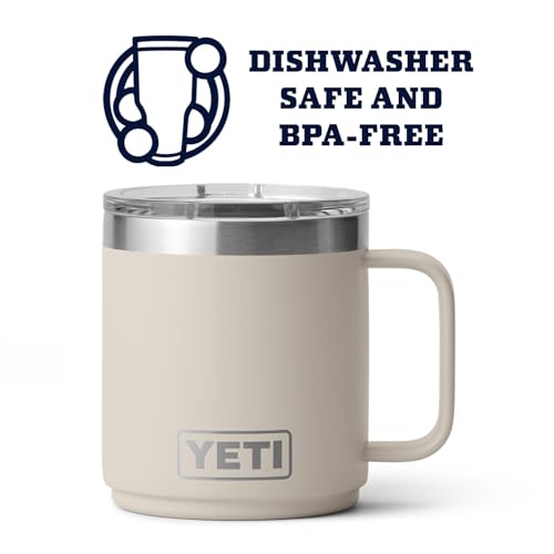 YETI Rambler 10 oz Stackable Mug, Vacuum Insulated, Stainless Steel with MagSlider Lid, Stainless