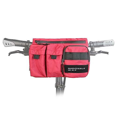 Rhinowalk Bike Handlebar Bag Bicycle Front Bag Frame Storage Bag Eco Friendly Multi-compartment design RPET material Professional Cycling Accessories-Red