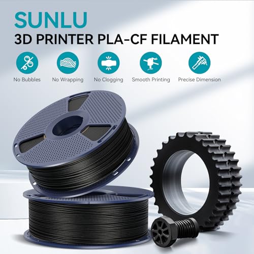 SUNLU Real Wood Fiber PLA Filament, Neatly Wound 1.75mm Dimensional Accuracy +/- 0.03mm, Fit Most FDM 3D Printers, 4kg in Total, 1kg per Spool, 4 Pack,（Wood+Fiber Cherry+Fiber Maple+Fiber Walnut）