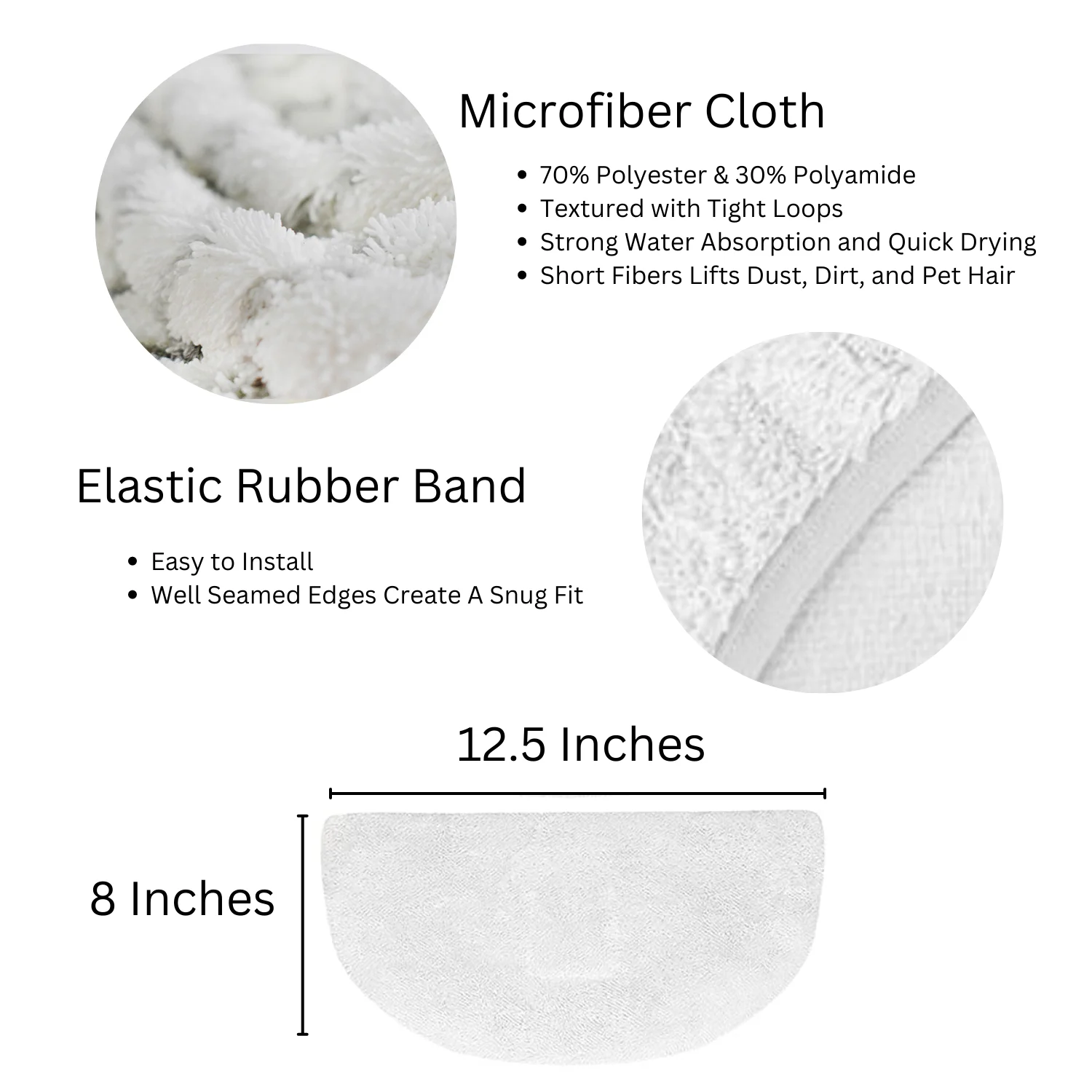 Steam Mop Pads fits Bissell PowerFresh Pad 1940 203-2633 19402 19404 19408  3 pcs