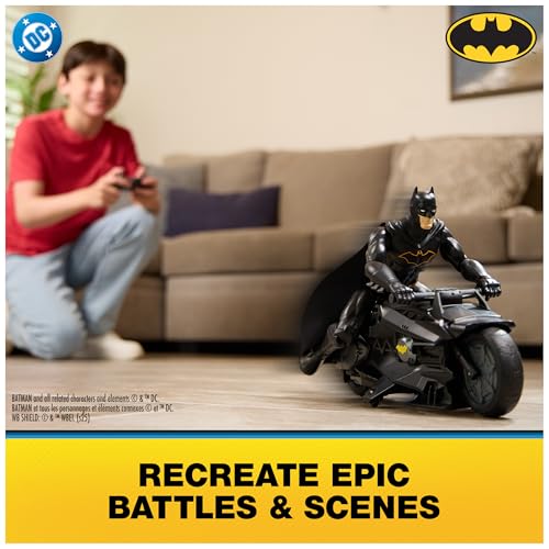 DC Comics, Batman Stealth Remote Control Batcycle with 12