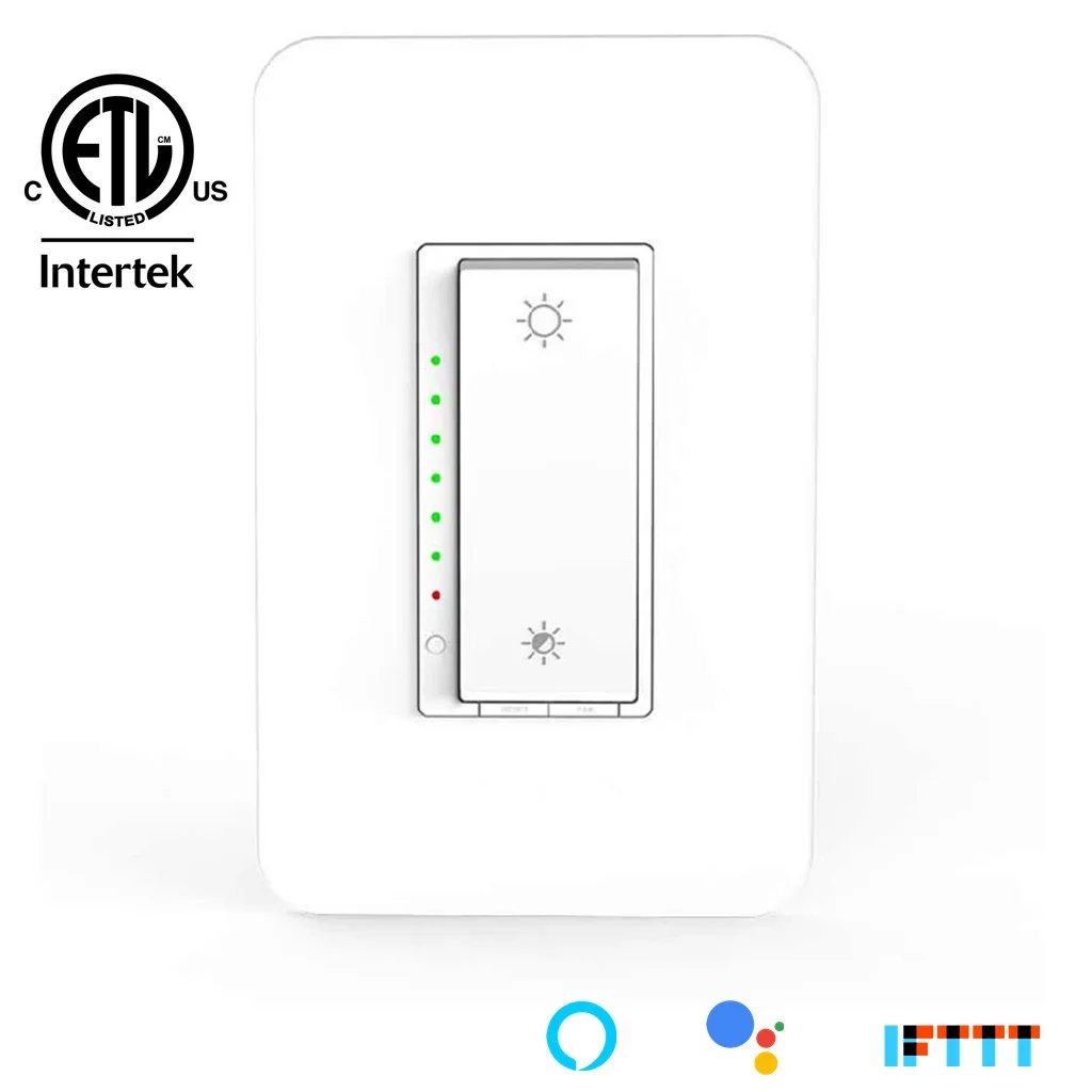3 Way Smart Dimmer Switch / Single Pole Smart Switch ,Compatible with Alexa, Google Assistant, WiFi Light Switch Remote Control, Neutral Wire Needed, Schedule, No Hub Required