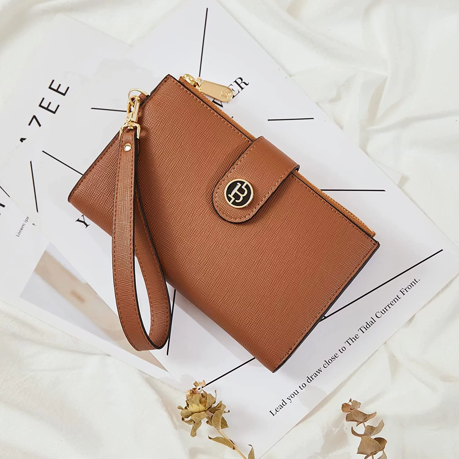 BOSTANTEN Womens Leather Wallets RFID Blocking Large Capacity Credit Cards Holder Phone Clutch