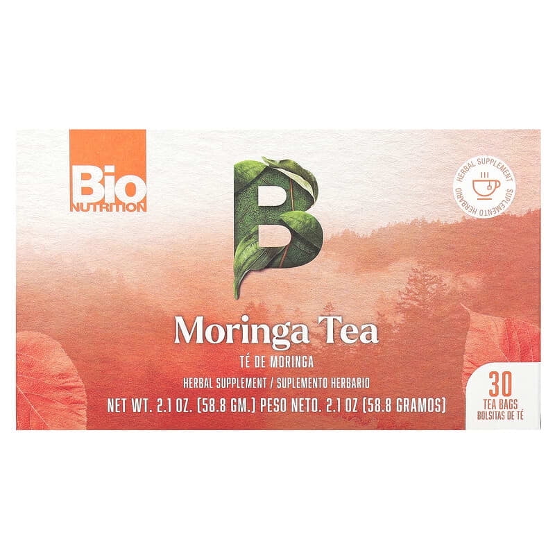 Bio Nutrition, Moringa Tea, 30 Tea Bags, 2.1 oz Pack of 2