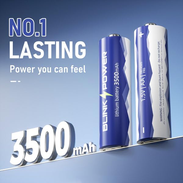 Blinkspower™ Lithium Batteries AA 16 Pack, 3500mAh NO.1 Lasting 1.5V Double A Lithium Battery 【Non-Rechargeable】