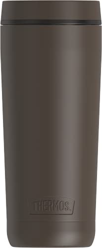 THERMOS ALTA SERIES Stainless Steel Tumbler 18 Ounce, Matte Steel/Espresso Black