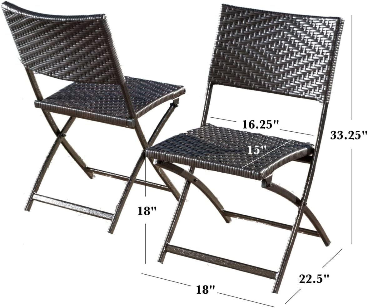 Christopher Knight Home El Paso PE / Iron Dining Chairs, 2-Pcs Set, Multibrown