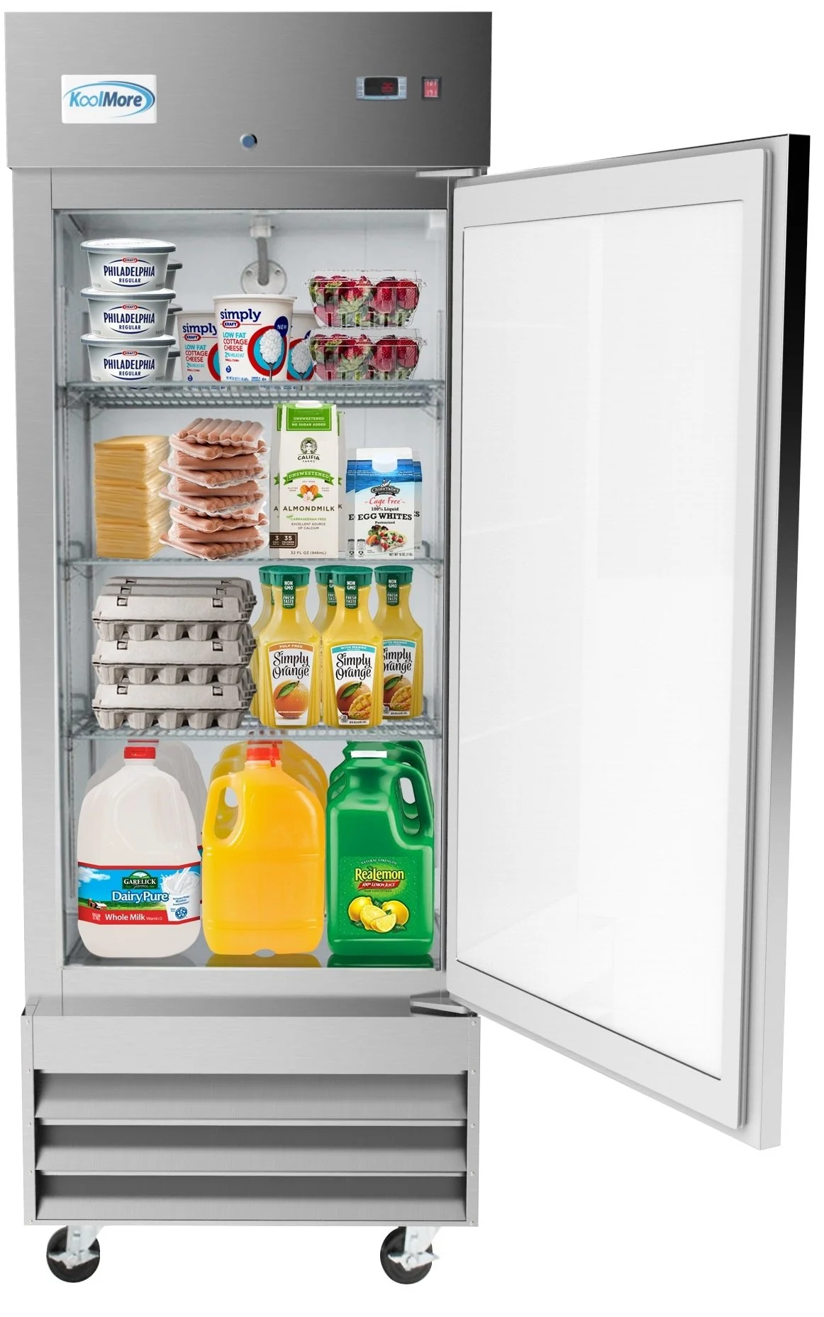 KoolMore 29 in. One-Door Reach-In Commercial Refrigerator – 15.5 Cu. ft.