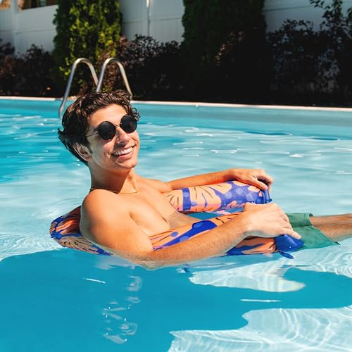 Big Joe Noodle Sling, No Inflation Needed, Pool Float with Armrests, Quick Draining Fabric, Cup Holder