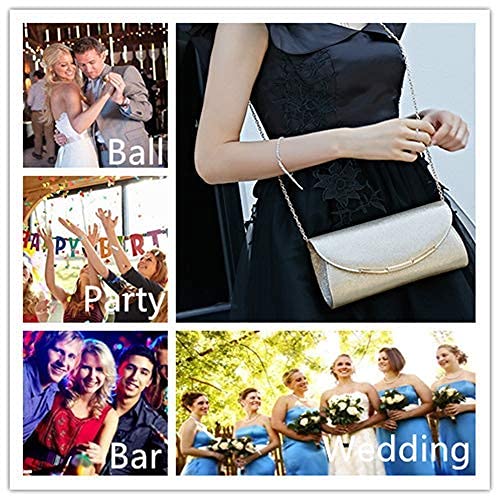 Women gold clutch Purses Formal Evening Bags Wedding Party Dressy Handbags Bridal Prom shoulder bag with chain