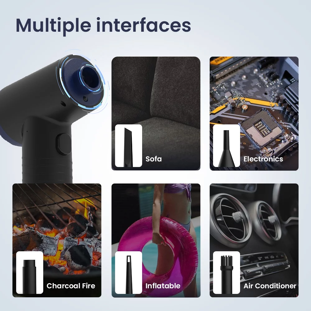 Compressed Air Duster, 100000RPM Electric Air Duster , Keyboard and Computer Cleaner, Replaces Compressed Air Cans