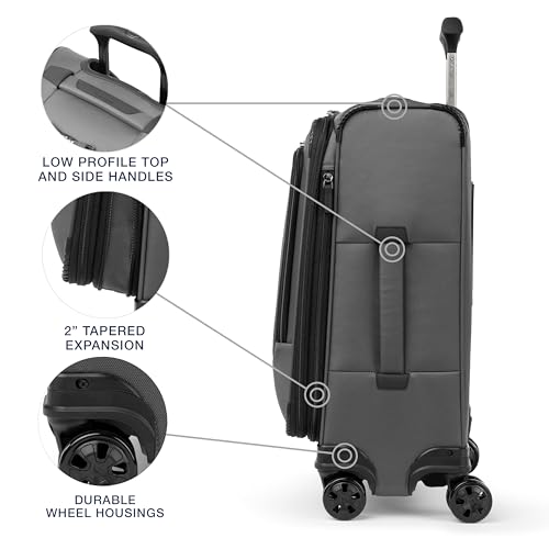 Travelpro Crew Classic Lightweight Softside Expandable Checked Luggage, 8 Wheel Spinner Suitcase, TSA Lock, Men and Women, Checked Large 29-Inch, Patriot Blue