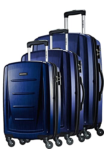 Samsonite Winfield 2 Hardside Expandable Luggage with Spinner Wheels, Brushed Anthracite, Checked-Large 28-Inch