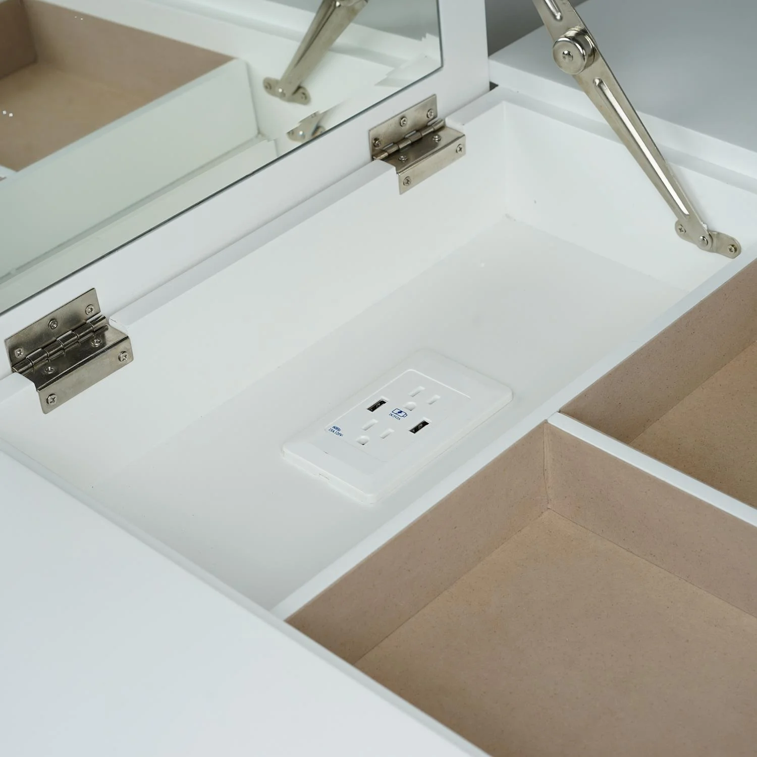 Posh Pollen Amy Rectangle Writing Desk with Drawer Finished in White