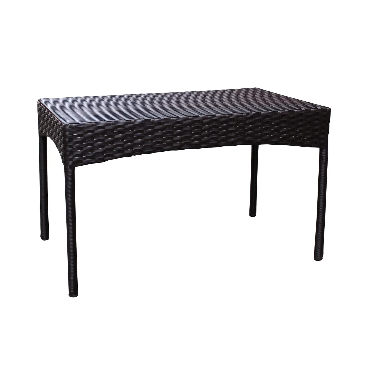 Jeco Espresso Resin Wicker Clark Coffee Table