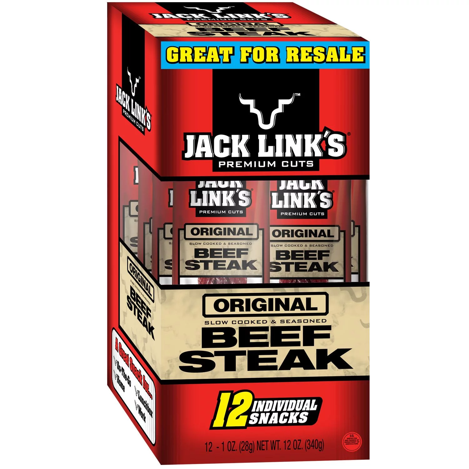 Jack Link's Original Beef Steaks, 1 Oz, 12 Ct