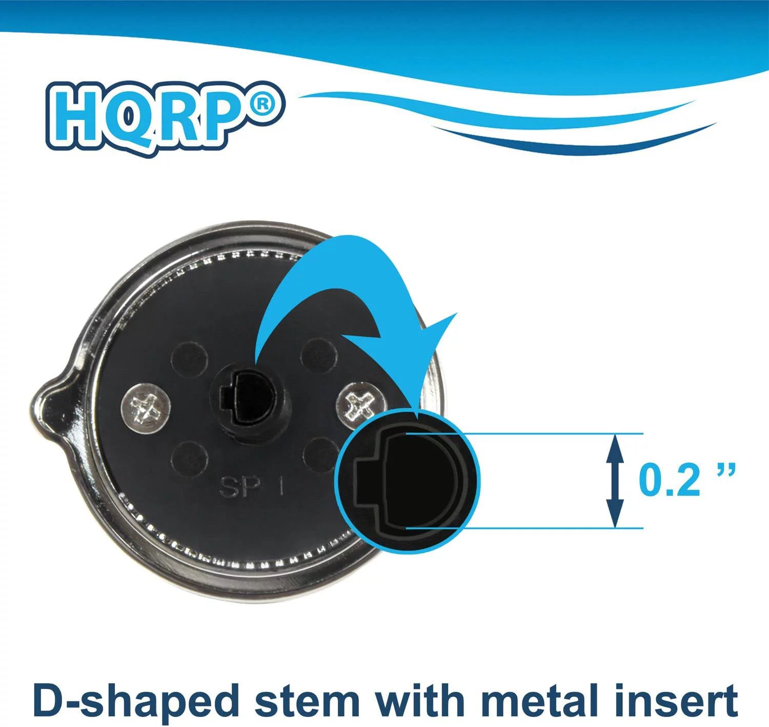 HQRP 4-Pack Surface Burner Cooktop Control Stove Knobs Replacement Part compatible with General Electric GE, Hotpoint, RCA