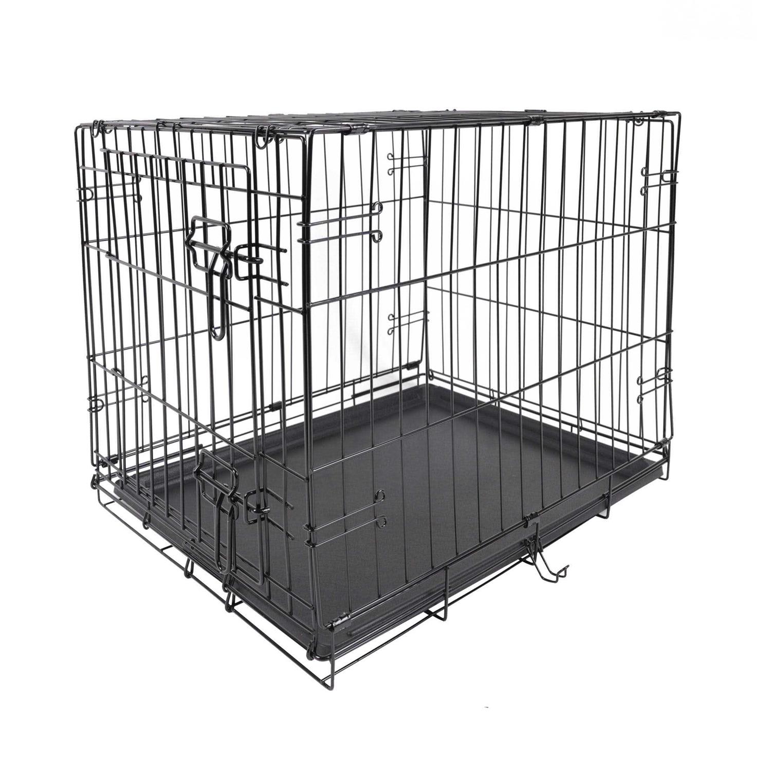 Vibrant Life Single-Door Folding Dog Crate with Divider - Pet Supplies online store