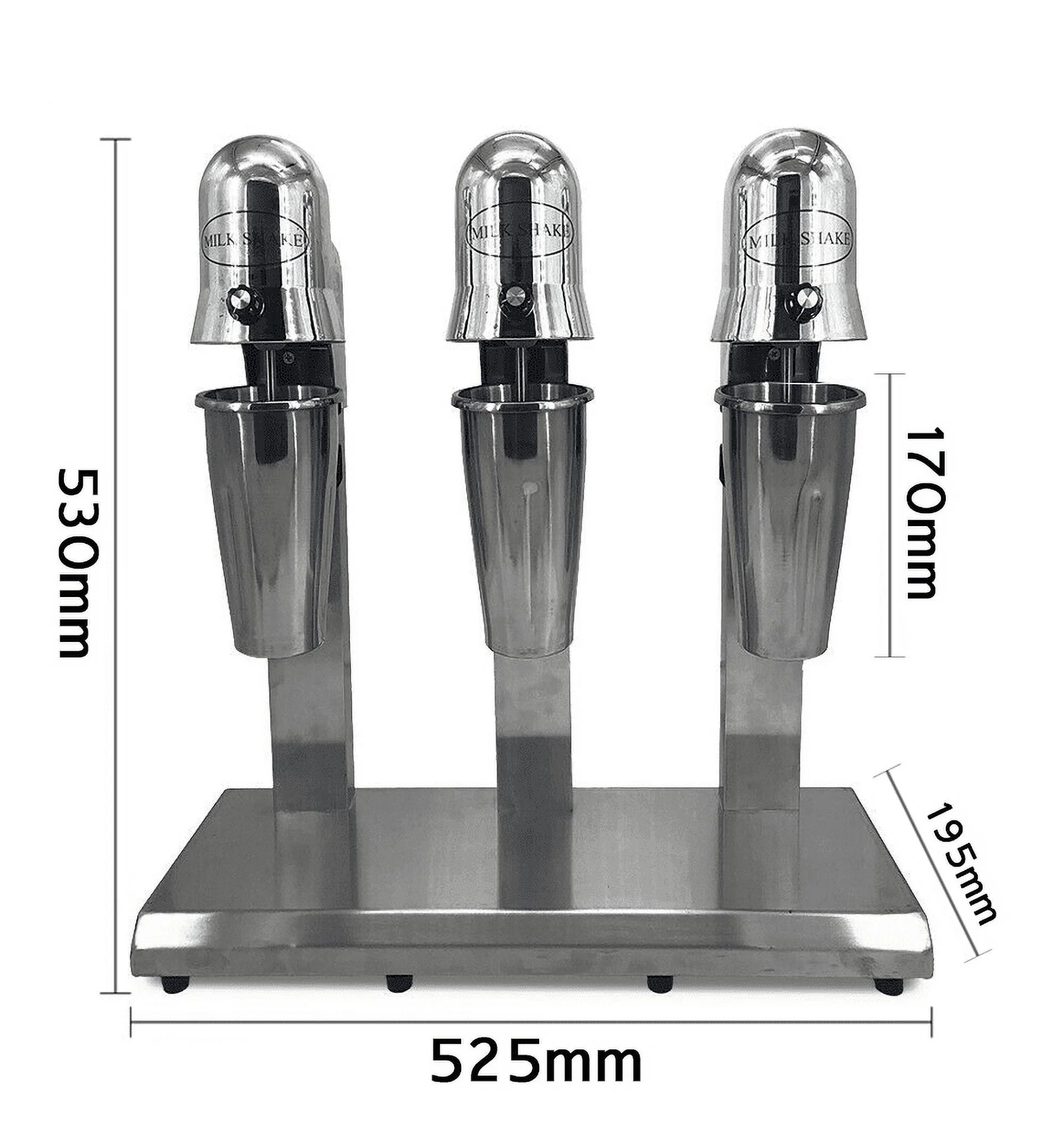 MIDUO 3 Head Milkshake Mixer Drink Milk Shake Maker Stainless Steel Electric Machine