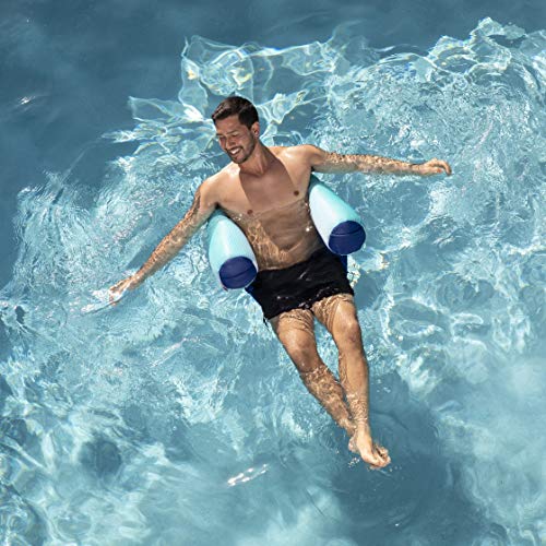 Big Joe Noodle Sling, No Inflation Needed, Pool Float with Armrests, Quick Draining Fabric, Cup Holder