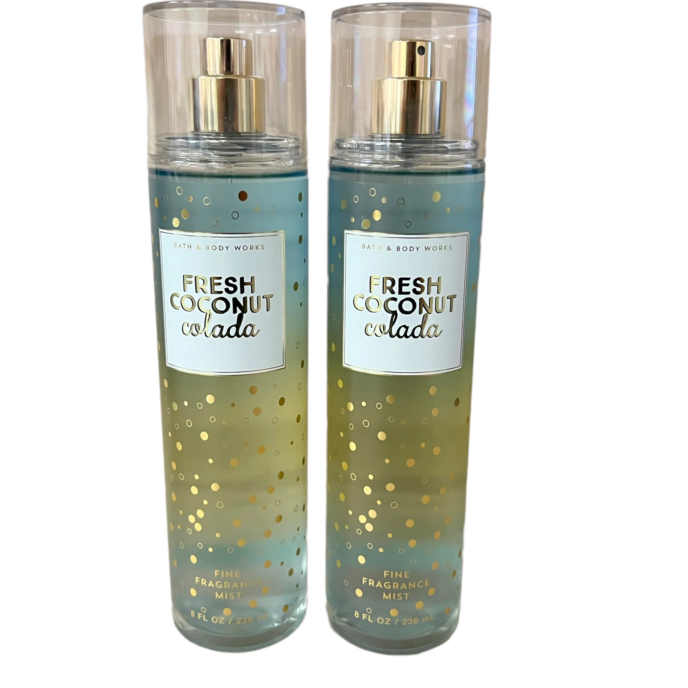 Bath and Body Works Fresh Coconut Colada Fine Fragrance Mist 8 fl oz Set of 2