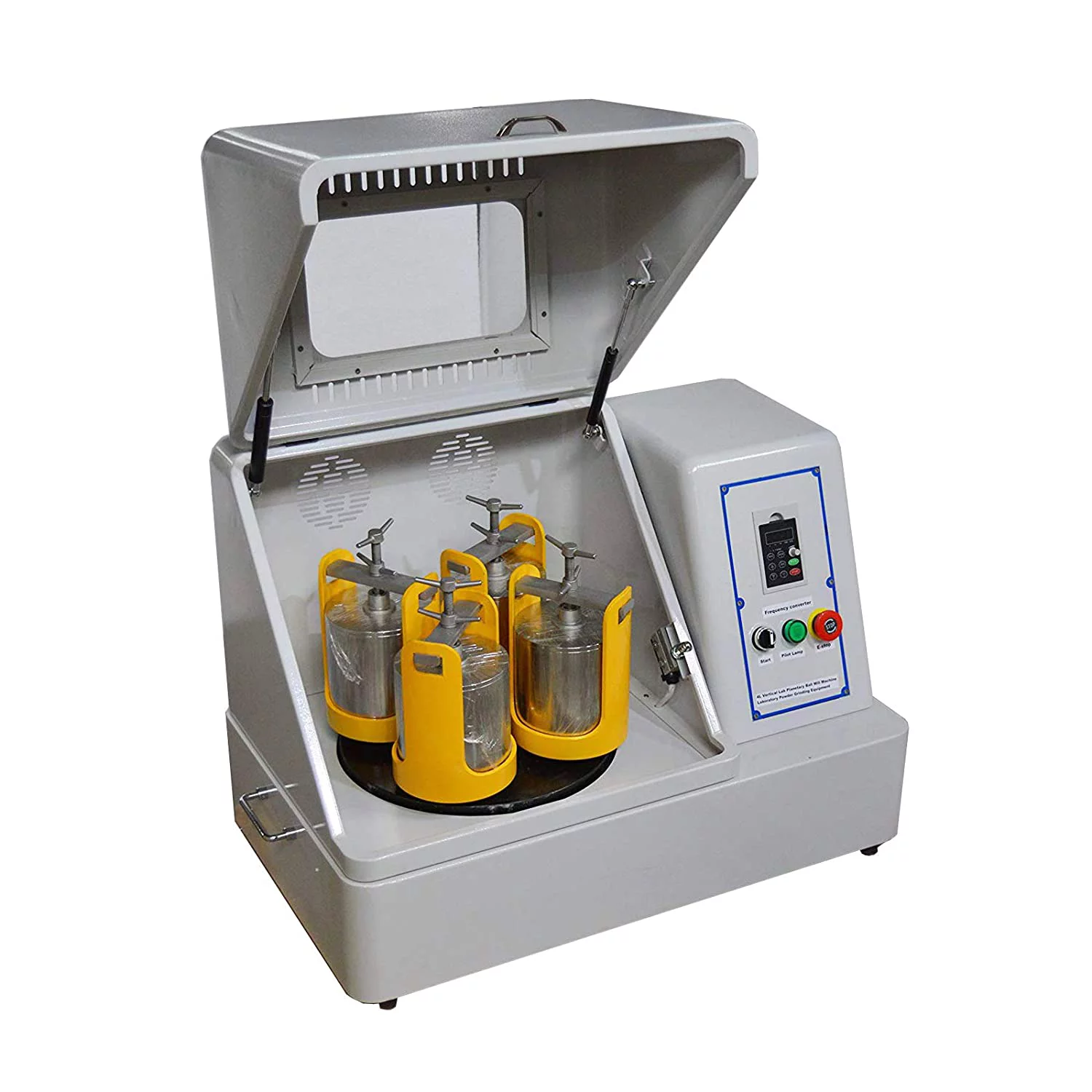 INTBUYING Powder Vertical Alumina Ceramic Lab Planetary Ball Grinding Mill Mixer 110V 4L