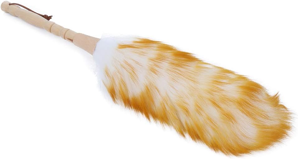Soft Duster NonStatic, Duster Brush Duster Soft Wool Duster Dust Cleaner with Wooden Handle Household Furniture Tool