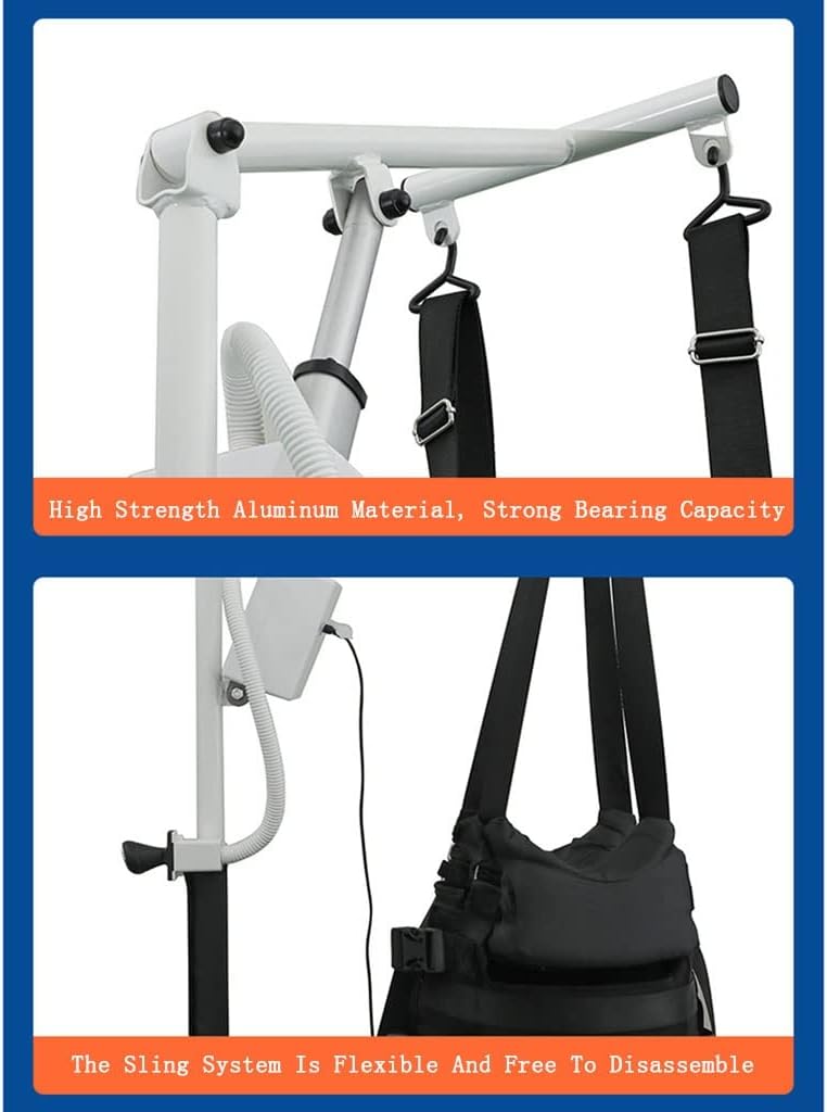 Electric Wheelchair Stair Lift, Electric Patient Lift, Bathroom Wheelchair with One Touch Lift Button Removable Seat Cushion