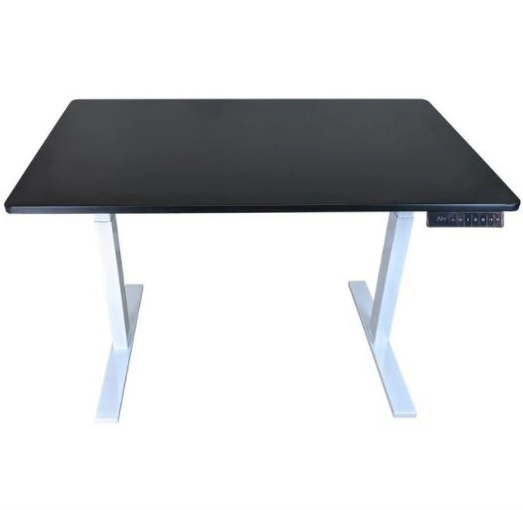 HomeRoots 397732 Premier 52 in. White Dual Motor Electric Office Adjustable Standing Desk