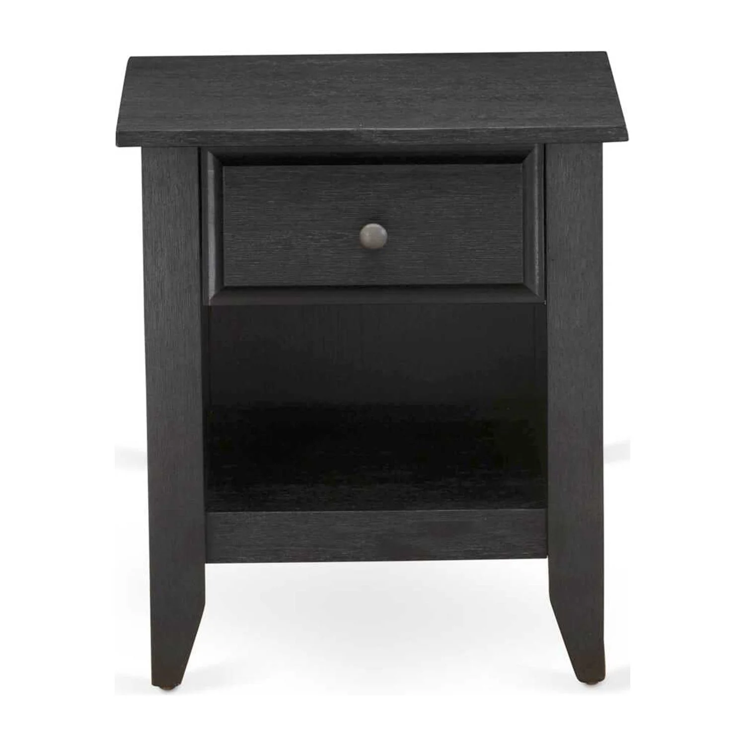 East West Furniture Granbury 2-Piece Wood King Bedroom Set in Brown & Black