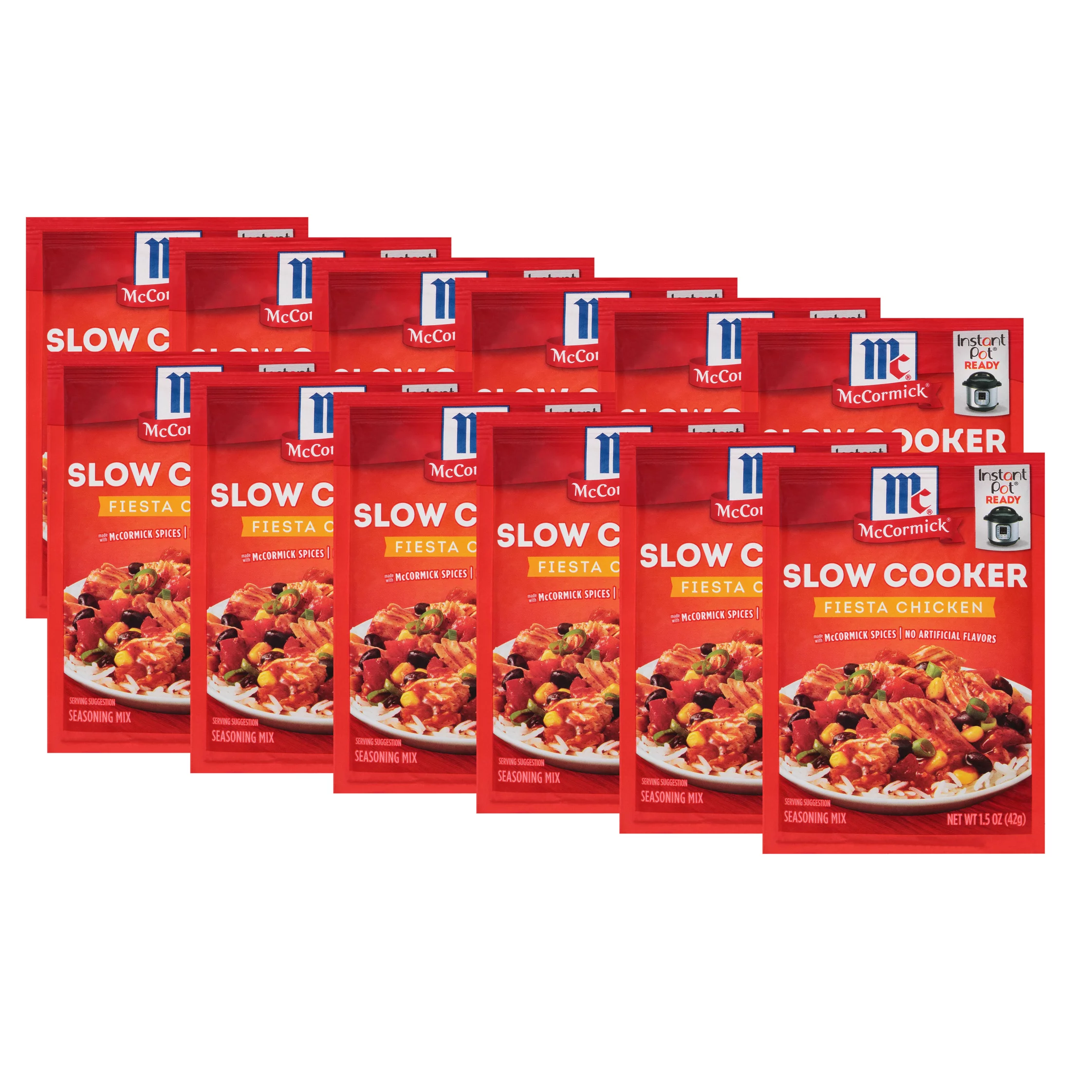 (12 pack) McCormick Slow Cooker Fiesta Chicken Seasoning Mix, 1.5 oz Mixed Spices & Seasonings