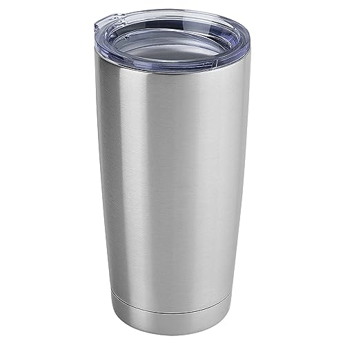 DOMICARE 20oz Stainless Steel Tumbler Bulk with Lid, Double Wall Vacuum Insulated Travel Mug, Powder Coated Coffee Cup, Powder Black, 8 Pack