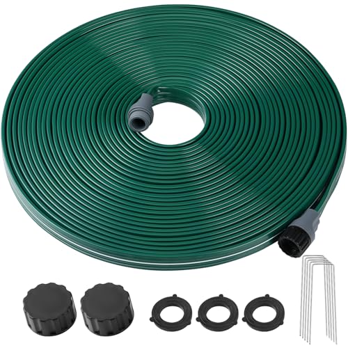 Passionbility Soaker Sprinklers Hose 50ft 2 pack, Garden Drip Soaker Watering Premium Flexible Irrigation Hose, High-Efficiency Water-Saving with Stakes