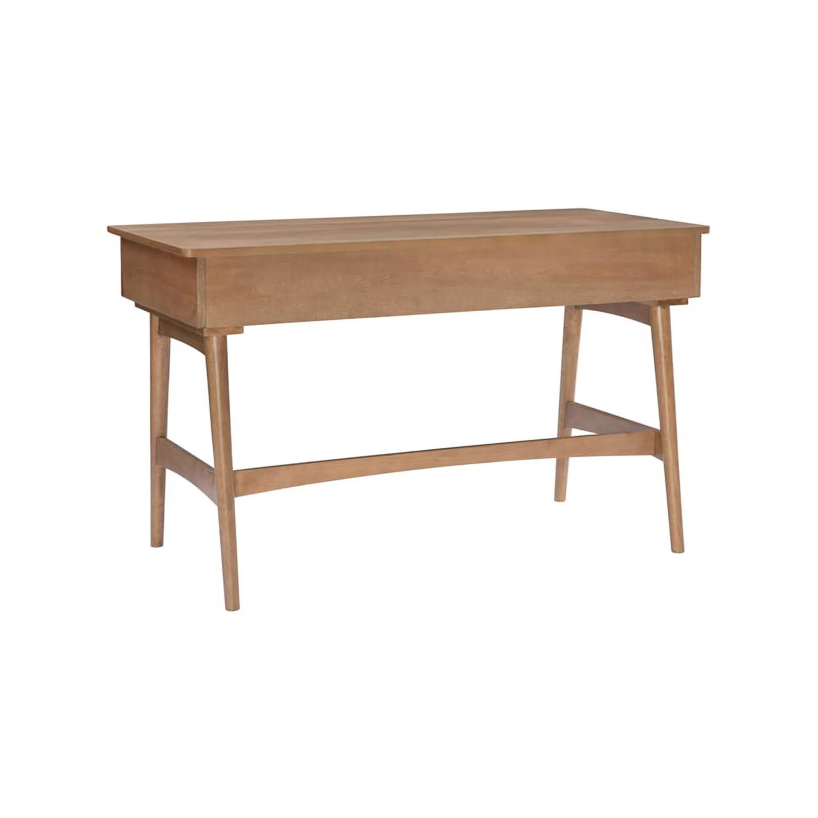 Linon Luca Rattan Wood Desk with Drawers in Natural