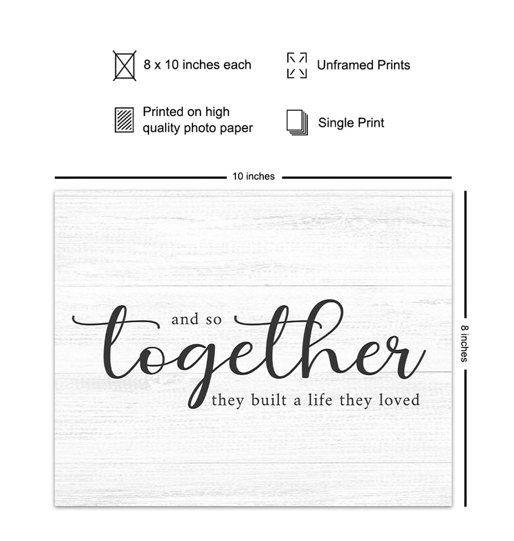 Inspirational Love Quotes Wall Decor - Family Wall Decor For Living room - Wedding Gifts, Anniversary Gifts - Family Room Decor - Inspiring Wall Art - Happy Home Decor - Love Wall Decor 8x10 UNFRAMED