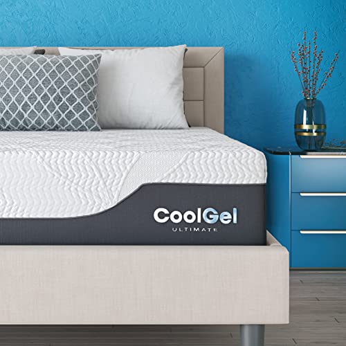 Cool Gel 12 Inch Queen Memory Foam Mattress Medium Firm, Memory Foam Mattress Queen Size Cooling, Made in the USA, 12