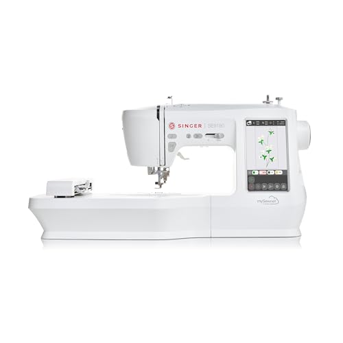 SINGER SE9180 Sewing & Embroidery Machine | 250 Built-in Stitches, 150 Embroidery Designs, 10 Fonts, 1-Step Buttonhole, 7