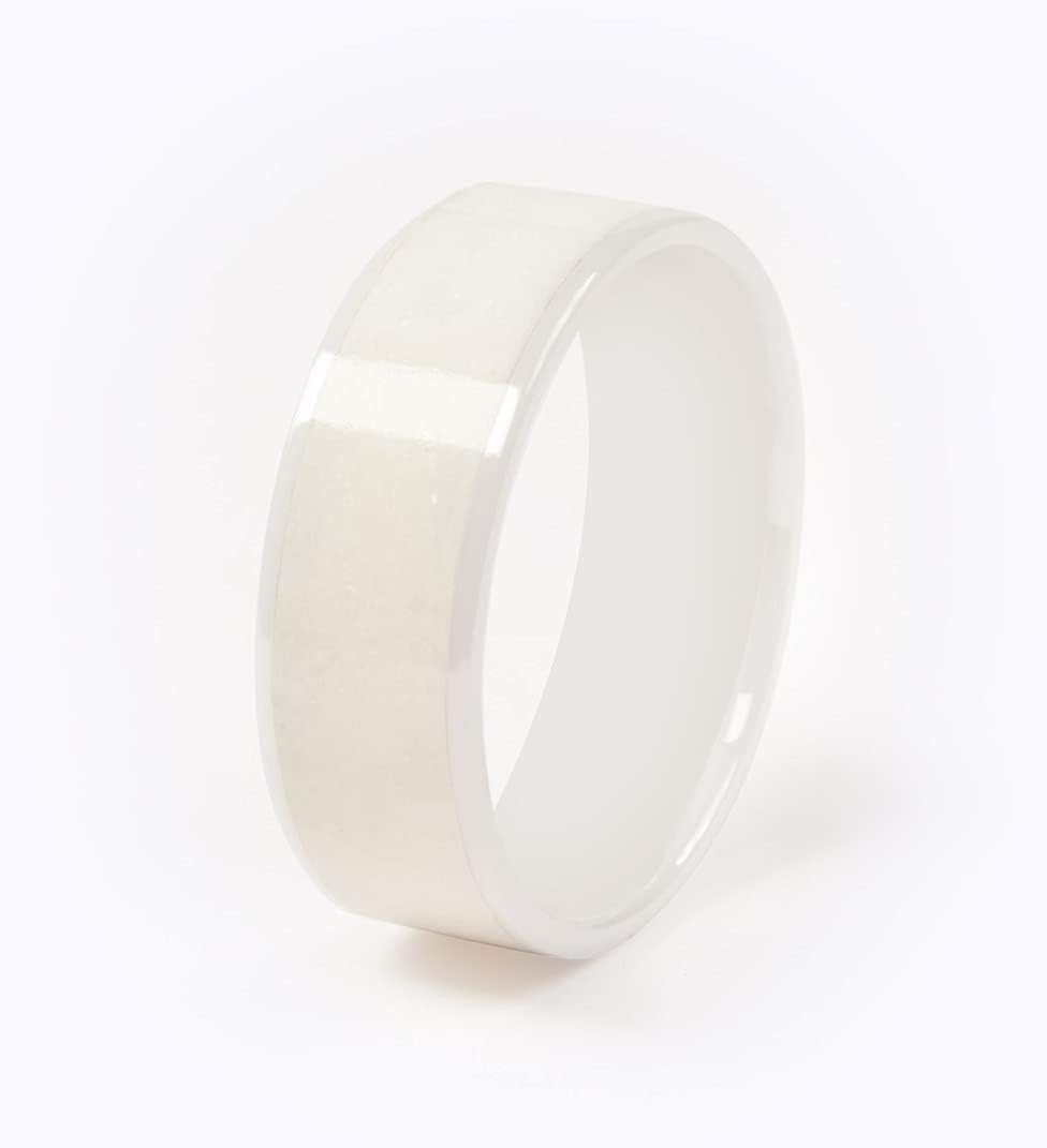 CNICK Tesla Smart Ring Accessories: Ceramic Ring for Model 3 and Model Y to Replace Key Card Key fob. (9.5, Opal)